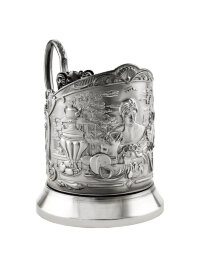 Никелированный подстаканник &quot;Купчиха&quot; Кольчугинский
